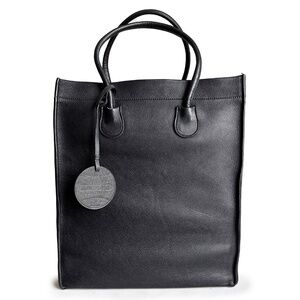 Bonnie Cashin for Coach Classic Shopping Tote Black Cowhide Leather Vintage 60s